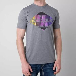 Oakley grey logo t shirt standard fit medium